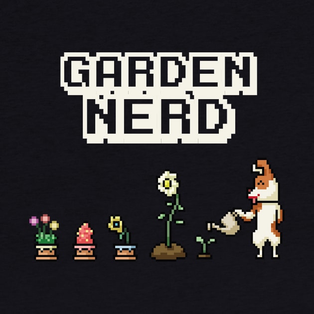 Garden Nerd Gardening Pixel Art by Foxxy Merch